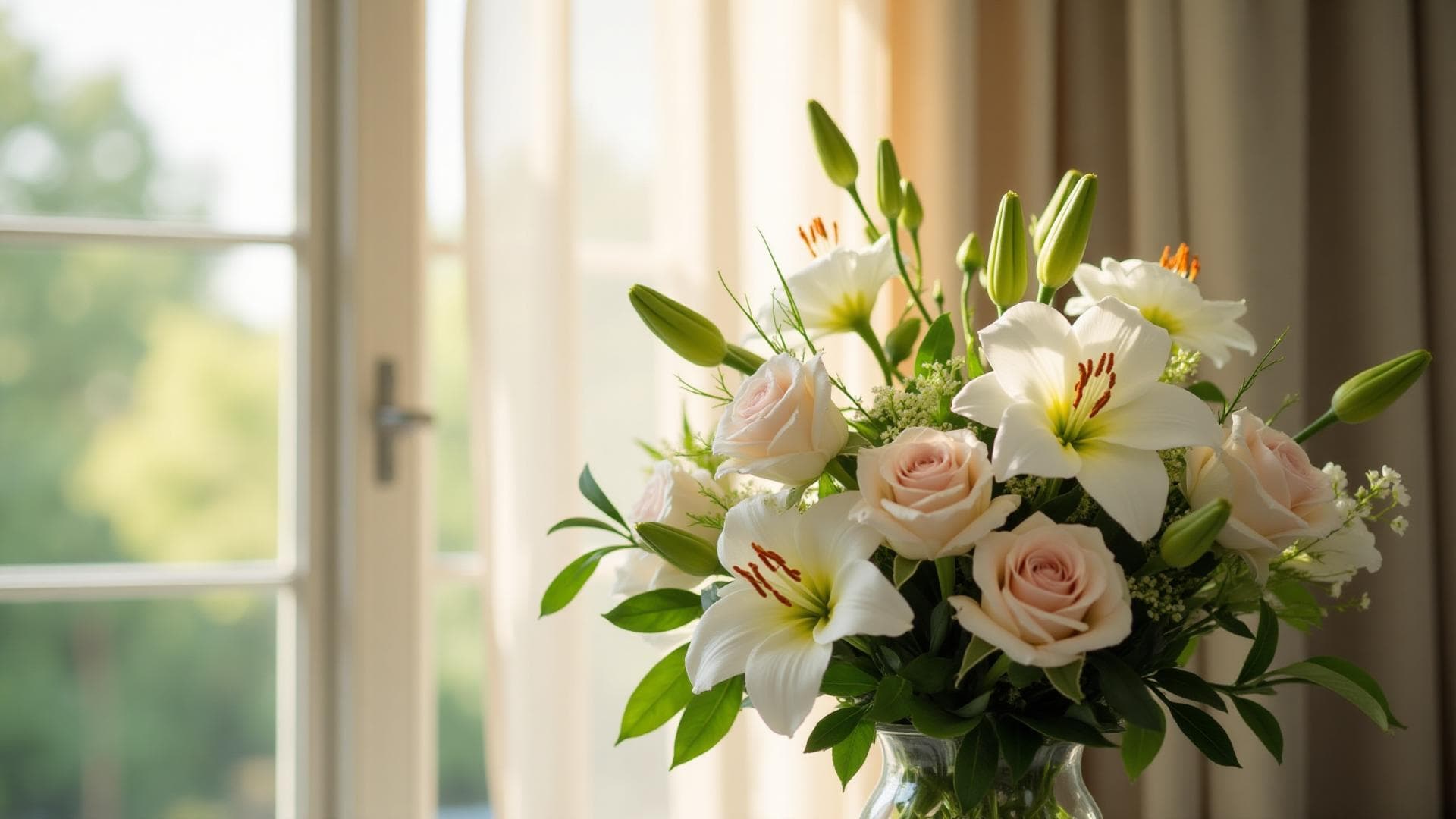 Beautiful sympathy flower arrangement