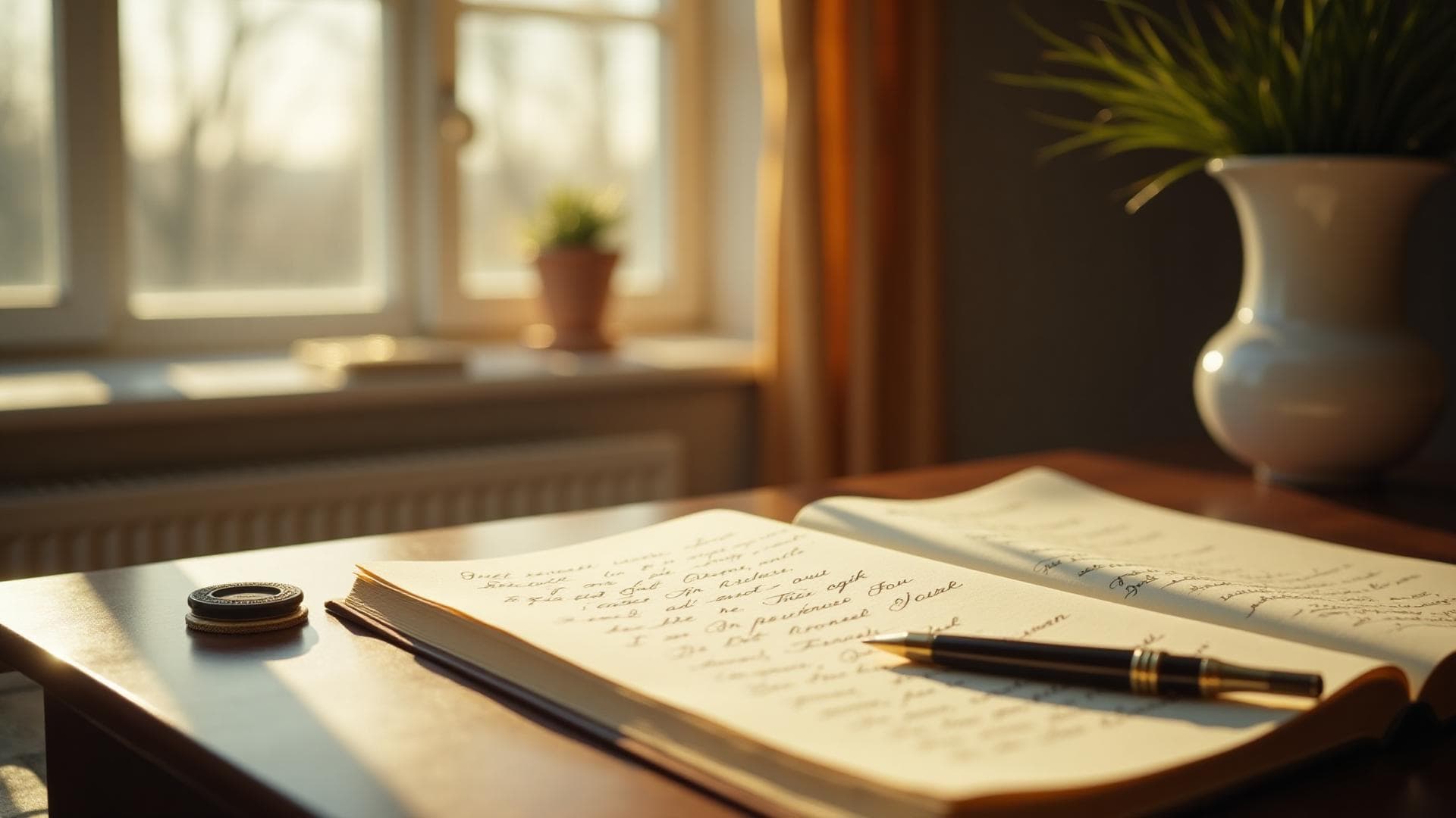 Person writing a heartfelt tribute in a journal